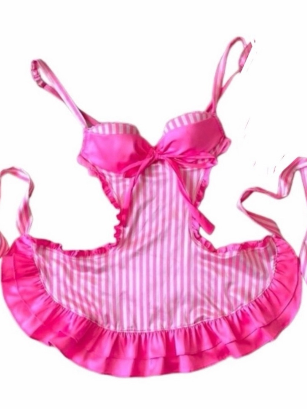 Victoria's Secret Sexy Little Things Pink Satin Apron Set